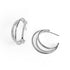 Multi Hoop Earrings - Silver