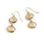 Double Dome Dangle Earrings - Gold