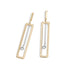Framed Chain Dangle Earrings