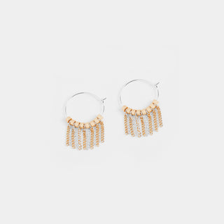 Chain Curtain Hoop Earrings