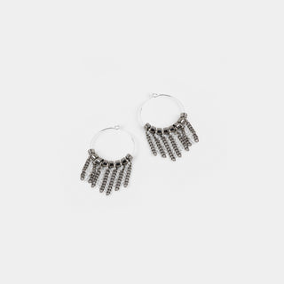 Chain Curtain Hoop Earrings