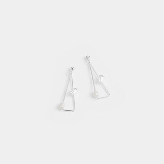 Triangle Floating Stone Earrings