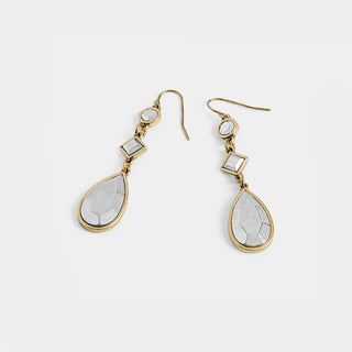 Faceted Metal Dangle Earrings - Final Sale