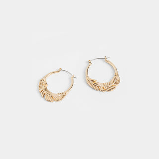 Feather Hoop Earrings