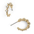 Jeweled Hoop Stud Earrings - Clear/Gold