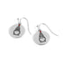 Holiday Silver Disc Dangle Earrings - Gnome