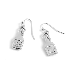 Holiday Gnome Dangle Earrings - Silver - Final Sale - Silver