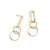 Linked Hoop Dangle Earrings - Gold