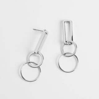 Linked Hoop Dangle Earrings