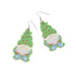 Holiday Vegan Leather Dangle Earrings - Green Gnome