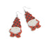 Holiday Vegan Leather Dangle Earrings - Red Gnome