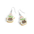 Holiday Glitter Shaker Earrings - Snowman