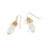 Holiday Faceted Bulb Earrings - Clear/Gold