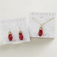 Holiday Faceted Bulb Necklace - Red/Gold