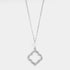 Pearl Open Shape Dangle Necklace - Silver