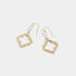 Pearl Open Shape Dangle Earrings - Gold