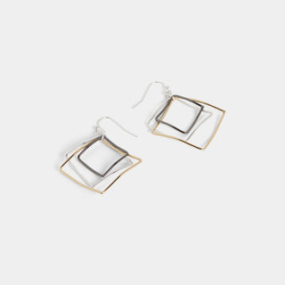Triple Square Earrings