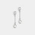 Baguette Stone Chain Drop Earrings