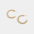 Ball Bead Post Hoop Earrings