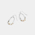Wavy Hoop Pearl Wire Wrap Earrings