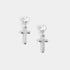 Clear Stone Cross Dangle Earrings