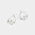 Floating Bead Teardrop Wire Wrap Earrings - Silver