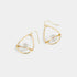 Floating Bead Teardrop Wire Wrap Earrings - Gold