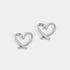 Signature Heart Stud Earrings - Silver