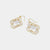 Quatrefoil Dangle Earrings - Gold - Gold