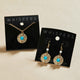 Plated Turquoise Earring - Gold