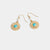 Plated Turquoise Earring - Gold