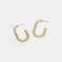 Metal Beaded Open Oval Earring