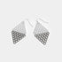 Mixed Metal Textured Diamond Shape Earring