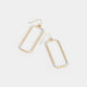 Whispers Dainty Rectangle Dangles - Gold