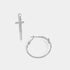 Whispers Hoop Cross Earrings