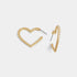 Whispers Bling Heart Hoop Earrings