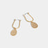 Whispers Hammered Teardrop Charm Dangle Earrings