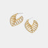 Whispers Pointed Leaf Hoop Earrings