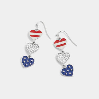 Whispers Justice Love Dangle Earrings - Silver
