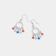 Whispers Star Spangled Hoop Earrings - Silver