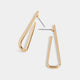 Whispers Pin Drop Hoop - Gold