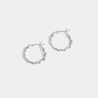 Whispers Barbed Wire Hoop - Silver