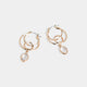 Whispers Bubbly Bead Dangle Hoop - Gold