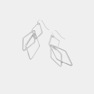Whispers Dangling Diamond Shapes - Silver