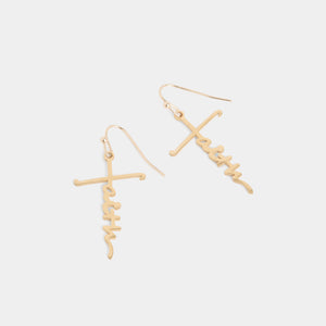 Whispers Faithful Cross Dangle - Gold