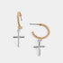 Whispers Cross Dangle Hoop