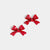 Whispers Christmas Bow Studs - Silver