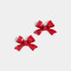 Whispers Christmas Bow Studs - Silver