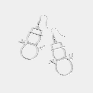 Whispers Snowman Outline - Silver