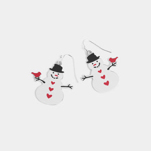 Whispers Cardinal Love Snowman - White